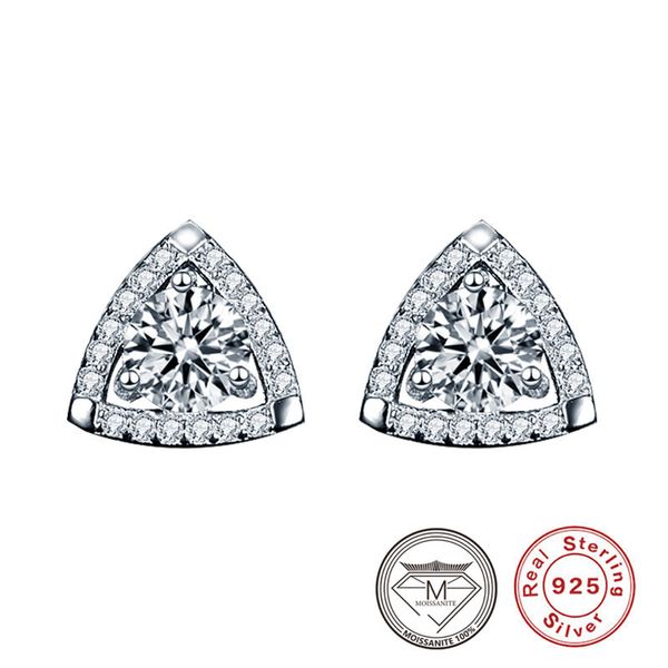 925 sterling silver moissanite earrings triangle design stud earring jewelry for women ear studs, Golden;silver
925 sterling silver moissanite earrings triangle design stud earring jewelry for women ear studs, Golden;silver