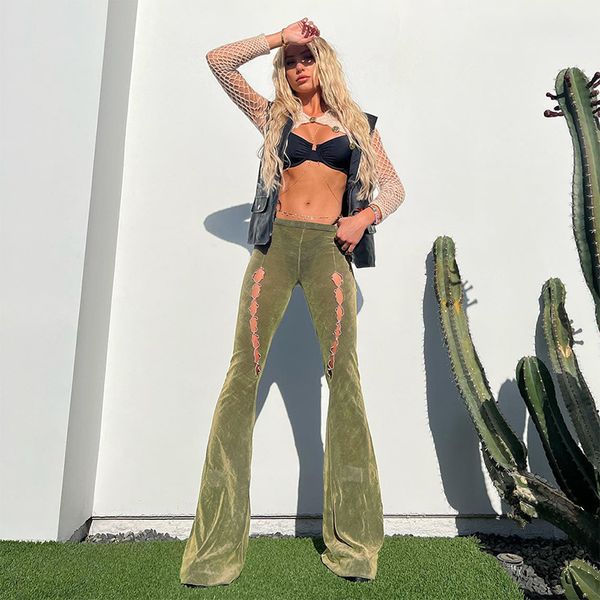 women's pants 2023 summer hollow out flared women casual solid elastic low waisted trousers streetwear e girl aesthetic y2k clothes, Black;white
women's pants 2023 summer hollow out flared women casual solid elastic low waisted trousers streetwear e girl aesthetic y2k clothes, Black;white