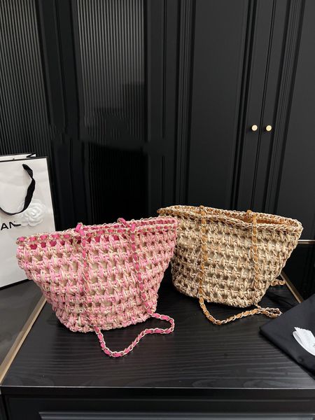 beach bag channel designer lafite woven pure cotton inner bag colorful woven chain color matching summer standard size 27.23
beach bag channel designer lafite woven pure cotton inner bag colorful woven chain color matching summer standard size 27.23