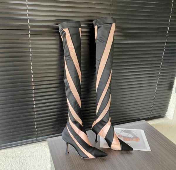 mugler 100mm twotone jersey mesh sock thigh boots pull on elastic pointtoes stiletto heeled knitted overkneehigh boot women lu5215244, Black
mugler 100mm twotone jersey mesh sock thigh boots pull on elastic pointtoes stiletto heeled knitted overkneehigh boot women lu5215244, Black