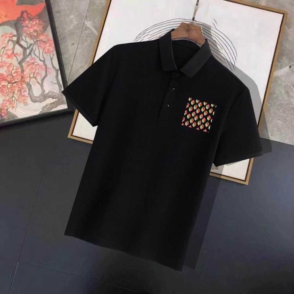 summer men's t-shirt fashion designer polo shirt bur berrylapel short sleeve large for men 001, White;black
summer men's t-shirt fashion designer polo shirt bur berrylapel short sleeve large for men 001, White;black