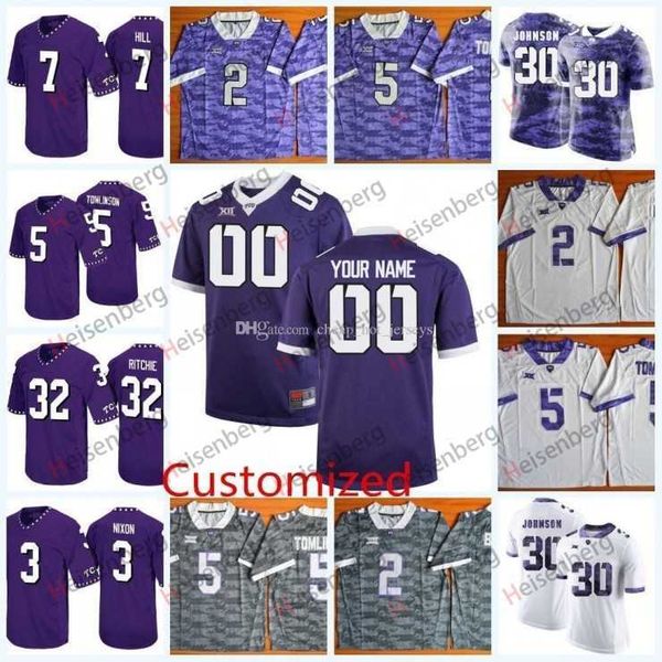jerseys men custom tcu football horned frogs football white gray purple jersey stitched any name number 3 shawn robinson 10 michael collins, Black;red
jerseys men custom tcu football horned frogs football white gray purple jersey stitched any name number 3 shawn robinson 10 michael collins, Black;red