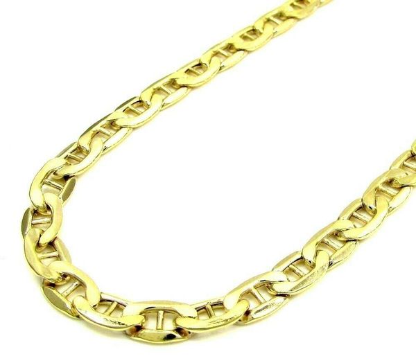10k solid yellow gold mariner link chain necklace5.5mm men's women sz 18"- 24", Silver
10k solid yellow gold mariner link chain necklace5.5mm men's women sz 18"- 24", Silver