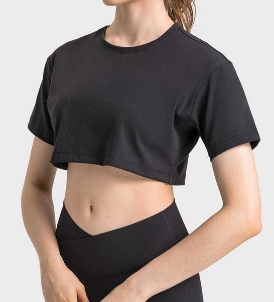 lu-390 striped rib yoga short sleeve open waist loose short shirt fit sports t-shirt gym clothes women, White;red
lu-390 striped rib yoga short sleeve open waist loose short shirt fit sports t-shirt gym clothes women, White;red
