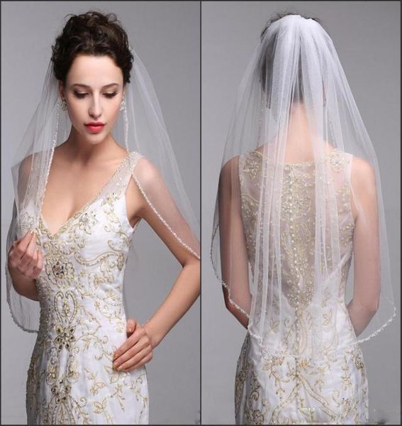 one layer bridal wed veils comb white and ivory wedding veil cathedral tulle beaded short wedding veil 20184719466, Black
one layer bridal wed veils comb white and ivory wedding veil cathedral tulle beaded short wedding veil 20184719466, Black