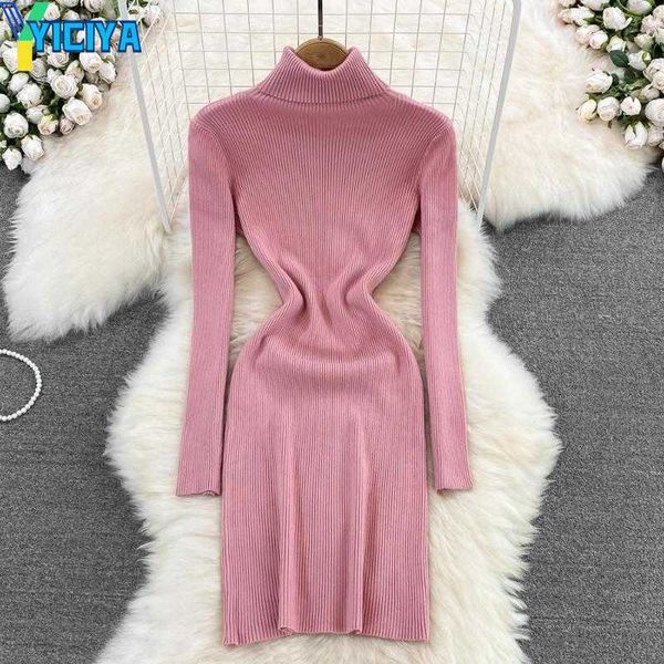 yiciya casual dresses korean fashion knitted party dress woman y2k long sleeve half high collar elastic female ol office vestido drop, Black;gray
yiciya casual dresses korean fashion knitted party dress woman y2k long sleeve half high collar elastic female ol office vestido drop, Black;gray