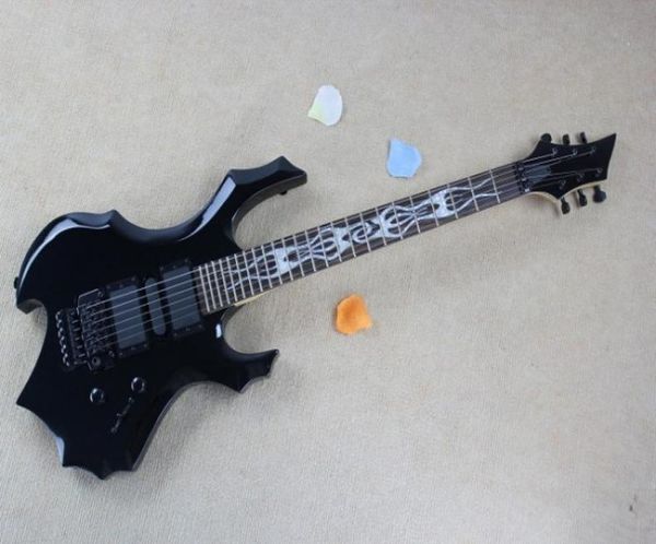 rosewood fingerboard unusual shape flame glossy black body electric guitar with black hardwaretremolo bridge3 pickupscan be cus7505548
rosewood fingerboard unusual shape flame glossy black body electric guitar with black hardwaretremolo bridge3 pickupscan be cus7505548