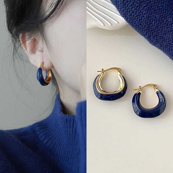 blue earrings women's new year french earrings pure silver anti allergy temperament light luxury earrings, Golden
blue earrings women's new year french earrings pure silver anti allergy temperament light luxury earrings, Golden