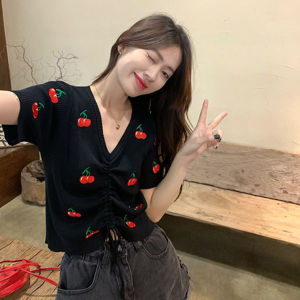 516 l 2023 summer sweaters women's pullover sweater white black v neck short sleeve brand same style women's xiurong
516 l 2023 summer sweaters women's pullover sweater white black v neck short sleeve brand same style women's xiurong