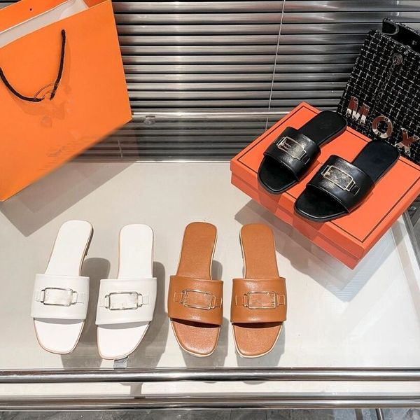 designer shoes slippers low heel no-slip women slippers leather metal buckle female sandals slippers beach shoes home outdoor slides slipper, Black
designer shoes slippers low heel no-slip women slippers leather metal buckle female sandals slippers beach shoes home outdoor slides slipper, Black