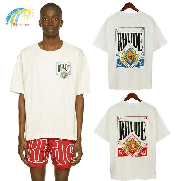 men's hoodies sweatshirts blue red card printing rhude t shirts men women oversized fashion casual white tee summer classic short sleev, Black
men's hoodies sweatshirts blue red card printing rhude t shirts men women oversized fashion casual white tee summer classic short sleev, Black