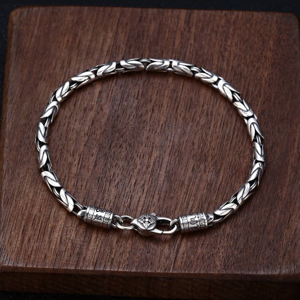braided knoted link chain bracelets 4mm solid 925 sterling silver bracelet vintage handmade designer mens fashion jewelry accessories gift, Black
braided knoted link chain bracelets 4mm solid 925 sterling silver bracelet vintage handmade designer mens fashion jewelry accessories gift, Black