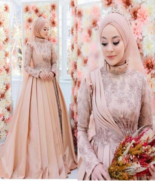 2021 muslim wedding dresses long sleeves high neck lace applique crystals ruffles ruched pleats custom made wedding gown vestido d1495905, White
2021 muslim wedding dresses long sleeves high neck lace applique crystals ruffles ruched pleats custom made wedding gown vestido d1495905, White