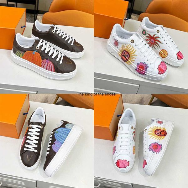 2023 ss white women shoes colorful yk time out sneaker yayoi kusama faces printed calf leather trainer engraved eyelets 3d pattern monograms, Black
2023 ss white women shoes colorful yk time out sneaker yayoi kusama faces printed calf leather trainer engraved eyelets 3d pattern monograms, Black
