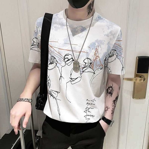 men's short sleeve t-shirt 2023 new versatile trendy t-shirt men's summer ins fashion brand handsome men's half sleeve 1amldj, White;black
men's short sleeve t-shirt 2023 new versatile trendy t-shirt men's summer ins fashion brand handsome men's half sleeve 1amldj, White;black