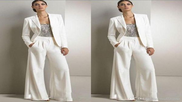 2021 new bling sequins ivory white pants suits mother of the bride dresses formal chiffon tuxedos women party wear new fashion mod5741610, Black;red 
2021 new bling sequins ivory white pants suits mother of the bride dresses formal chiffon tuxedos women party wear new fashion mod5741610, Black;red