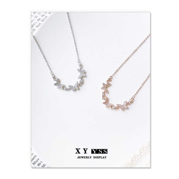 bm same three butterfly necklace cool wind super immortal foldable women's collar chain, Silver
bm same three butterfly necklace cool wind super immortal foldable women's collar chain, Silver