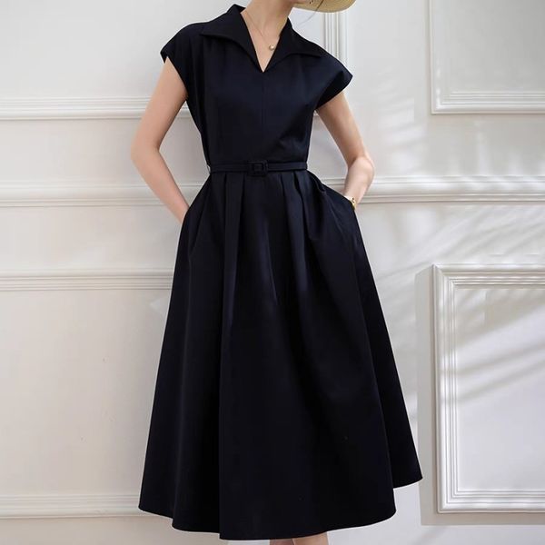 2023 designers womens v-lapel dress women's summer new causal dress senior chic slim dress sleeveless a-line dress, Black;gray
2023 designers womens v-lapel dress women's summer new causal dress senior chic slim dress sleeveless a-line dress, Black;gray