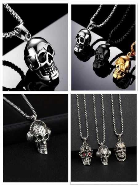 punk stainless steel skull chain pendant necklace vintage gold silvery black color hip hop statement necklaces for men women skele2153094, Silver
punk stainless steel skull chain pendant necklace vintage gold silvery black color hip hop statement necklaces for men women skele2153094, Silver