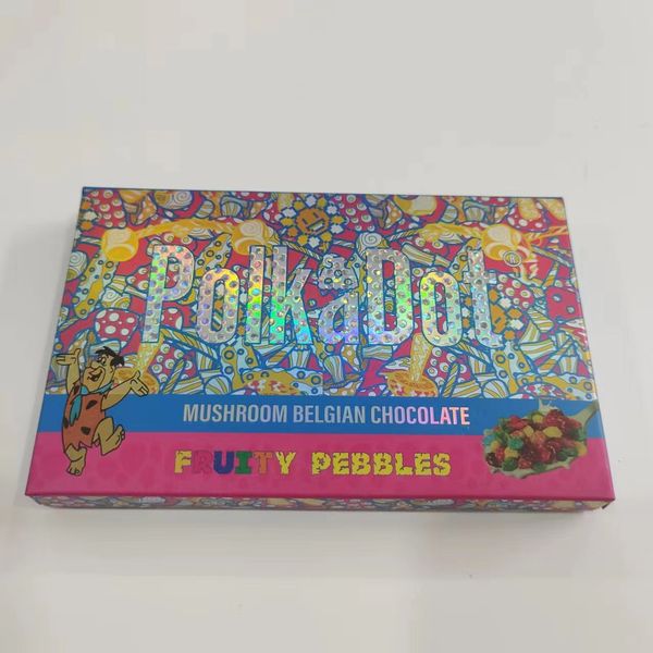 polkadot chocolate bar packaging box magic mushroom 4g packaging main box wave dot bag holographic stickers full pack new 20 flavors size:85
polkadot chocolate bar packaging box magic mushroom 4g packaging main box wave dot bag holographic stickers full pack new 20 flavors size:85