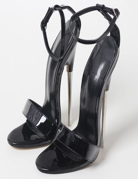 7quot super high heel sandals stiletto metal heels open toe ankle straps women fetish shoes15459759, Black
7quot super high heel sandals stiletto metal heels open toe ankle straps women fetish shoes15459759, Black