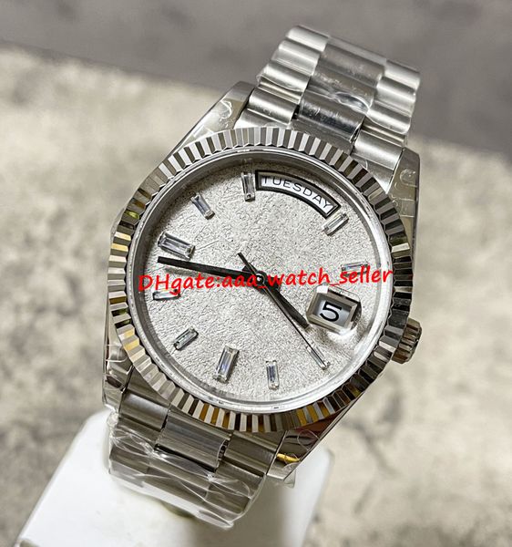 14 styles bp factory luxury mens watches 40mm 228239 228206 meteorite dial fluted bezel automatic movement 2 end links presidential bracelet, Slivery;brown
14 styles bp factory luxury mens watches 40mm 228239 228206 meteorite dial fluted bezel automatic movement 2 end links presidential bracelet, Slivery;brown