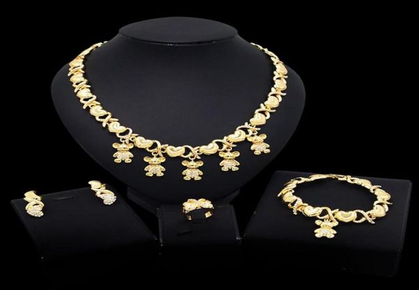 yulaili xo jewelry sets for women teddy bear hug and kiss pendant necklace bracelet earrings ring bridal jewellery display86545015, Black
yulaili xo jewelry sets for women teddy bear hug and kiss pendant necklace bracelet earrings ring bridal jewellery display86545015, Black