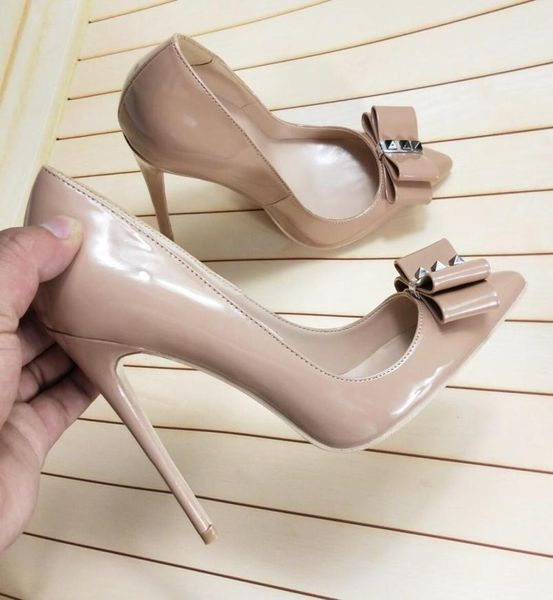 fashion women pumps nude patent leather bow point toe high heels shoes stiletto heeled pumps real po new5658246, Black
fashion women pumps nude patent leather bow point toe high heels shoes stiletto heeled pumps real po new5658246, Black