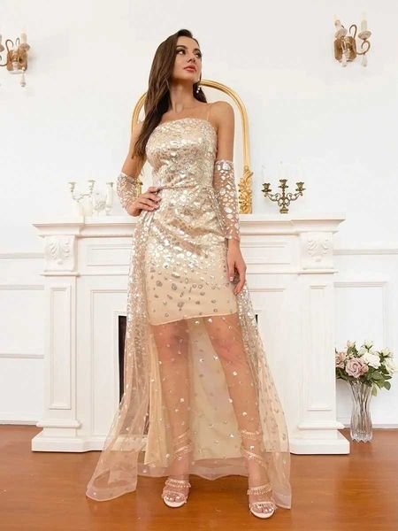 2022 autumn new arrival fashion sequins elegant gown long sleeved temperament see-through ladies evening dress vestidos, White;black
2022 autumn new arrival fashion sequins elegant gown long sleeved temperament see-through ladies evening dress vestidos, White;black