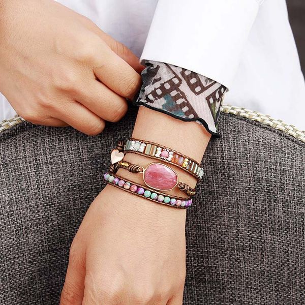 designer jewelry bracelet boho style natural stone red pattern handmade bracelet ornaments three-layer winding braided leather rope hand str, Golden;silver
designer jewelry bracelet boho style natural stone red pattern handmade bracelet ornaments three-layer winding braided leather rope hand str, Golden;silver