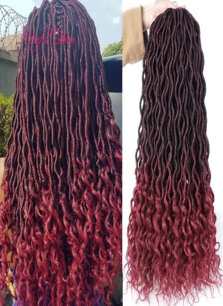 18inch crochet goddess locs synthetic hair extensions faux locs curly crochet braids ombre kanekalon braiding hair bohemian locks 1222016, Black
18inch crochet goddess locs synthetic hair extensions faux locs curly crochet braids ombre kanekalon braiding hair bohemian locks 1222016, Black