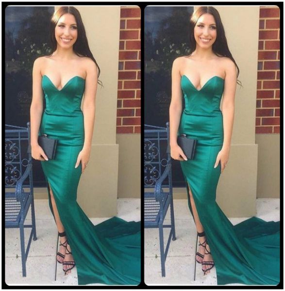 elegant v neck emerald green long prom dresses with side slit satin mermaid evening party gowns vestido fiesta3983047, Black
elegant v neck emerald green long prom dresses with side slit satin mermaid evening party gowns vestido fiesta3983047, Black