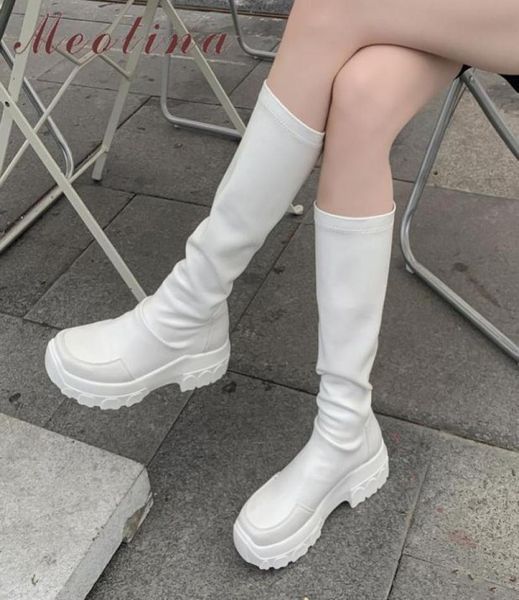 meotina real leather platform high heel stretch boots women knee high boots shoes round toe block heels long autumn winter5788736, Black
meotina real leather platform high heel stretch boots women knee high boots shoes round toe block heels long autumn winter5788736, Black