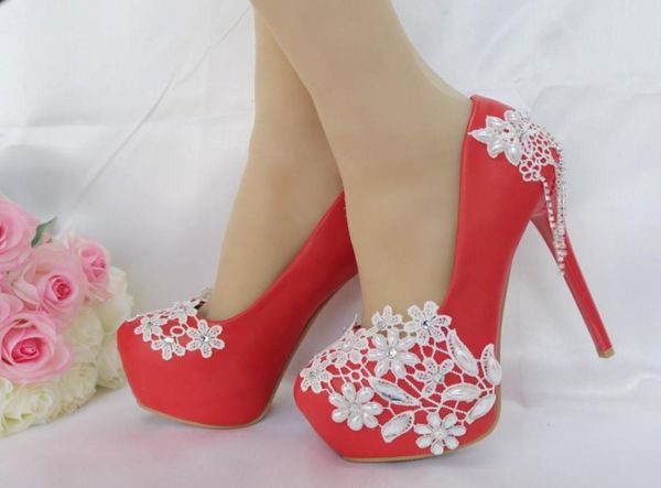 white red 14cm thin heels lady pumps rhinestone pearl round toe platform lace wedding high heels shoes size 35416749584, Black
white red 14cm thin heels lady pumps rhinestone pearl round toe platform lace wedding high heels shoes size 35416749584, Black