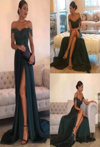 off the shoulder dark green appliques chiffon long prom dresses high side split formal evening dress elegant pageant celebrity par6985755, Black
off the shoulder dark green appliques chiffon long prom dresses high side split formal evening dress elegant pageant celebrity par6985755, Black
