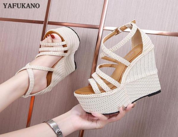 16cm wedges heel platform women sandals super high heels small size thick sole casual open toe wedding shoes with buckle9069079, Black
16cm wedges heel platform women sandals super high heels small size thick sole casual open toe wedding shoes with buckle9069079, Black