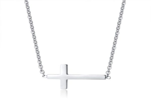 women stainless steel petite sideways horizontal cross pendant necklace1834227, Silver
women stainless steel petite sideways horizontal cross pendant necklace1834227, Silver
