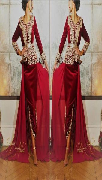 2019 burgundy velvet caftan karakou algerien prom formal dresses with gold lace long sleeve peplum occasion evening gown wear2654010, Black;red
2019 burgundy velvet caftan karakou algerien prom formal dresses with gold lace long sleeve peplum occasion evening gown wear2654010, Black;red