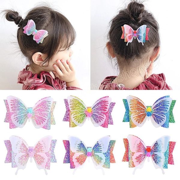 rainbow glitter hair clips for girls butterfly hairpins fashion children kids barrettes princess hair bows hair accessories, Slivery;white
rainbow glitter hair clips for girls butterfly hairpins fashion children kids barrettes princess hair bows hair accessories, Slivery;white