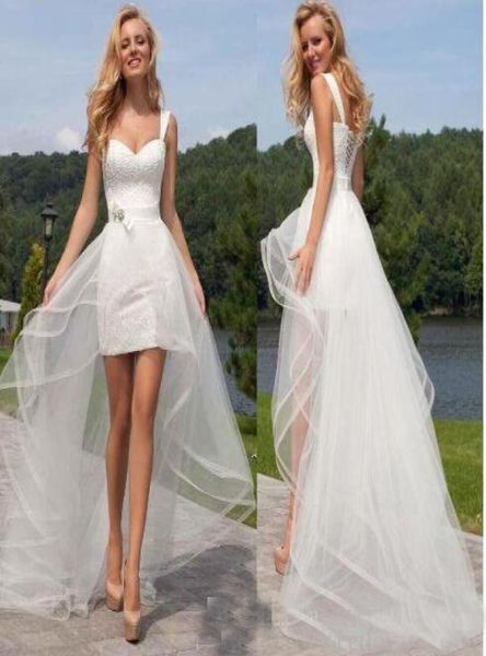 beach two pieces wedding dresses sweetheart laceup short lace detachable skirt 2 in 1 bridal gown 20191285192, White
beach two pieces wedding dresses sweetheart laceup short lace detachable skirt 2 in 1 bridal gown 20191285192, White