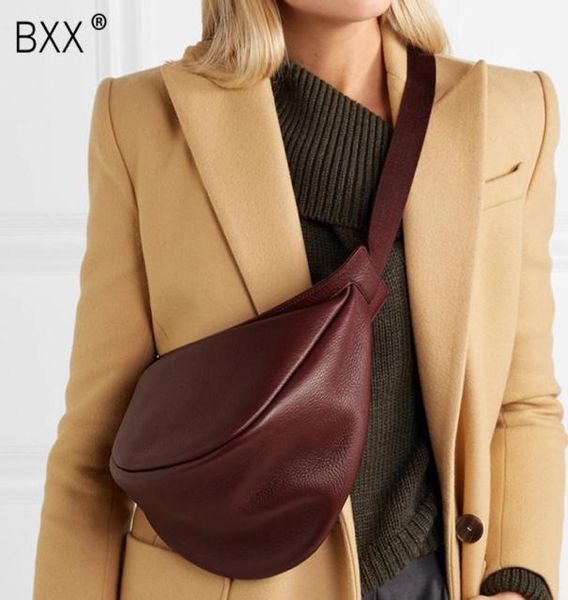 bxx 2021 spring woman new wine red black color wide single strap zipper half moon pu leather chest bag all match li8128033383
bxx 2021 spring woman new wine red black color wide single strap zipper half moon pu leather chest bag all match li8128033383