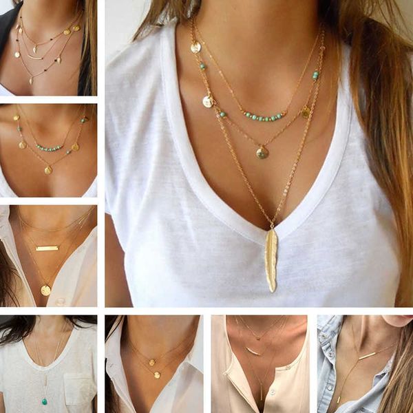pendant necklaces multilayer necklaces women simple necklace pendant ornament wedding jewelry fashion minimalist bijoux simulated pearls nec, Silver
pendant necklaces multilayer necklaces women simple necklace pendant ornament wedding jewelry fashion minimalist bijoux simulated pearls nec, Silver