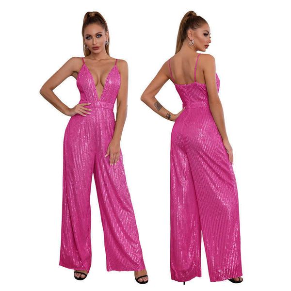 sequins one piece jumpsuit women spaghetti strap deep v neck club wear jumpsuits, White
sequins one piece jumpsuit women spaghetti strap deep v neck club wear jumpsuits, White
