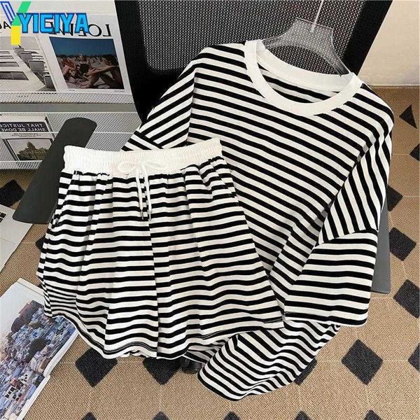 yiciya women's tracksuits 2023 summer women's 2 piece set loose striped short sleeve t-shirt wide leg shorts pants casual fashion, Gray
yiciya women's tracksuits 2023 summer women's 2 piece set loose striped short sleeve t-shirt wide leg shorts pants casual fashion, Gray