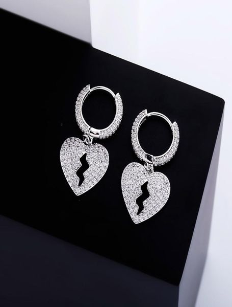hip hop gold dangle earrings jewelry iced out broken heart mens womens silver earring9160325
hip hop gold dangle earrings jewelry iced out broken heart mens womens silver earring9160325