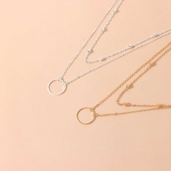 pendant necklaces double bead chain hollow circle pendant female money necklace foreign trade popular simple jewelry aa230526, Silver
pendant necklaces double bead chain hollow circle pendant female money necklace foreign trade popular simple jewelry aa230526, Silver