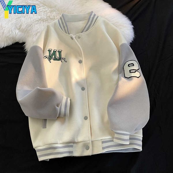 yiciya jackets deeptown baseball women oversized korean fashion trend streetwear college bomber uniform autumn winter loose coat, Black;brown
yiciya jackets deeptown baseball women oversized korean fashion trend streetwear college bomber uniform autumn winter loose coat, Black;brown