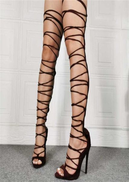sandals mature lady039s lace up thigh high long heels shoes summer hollow round toe back zip plus size 473272805, Black
sandals mature lady039s lace up thigh high long heels shoes summer hollow round toe back zip plus size 473272805, Black
