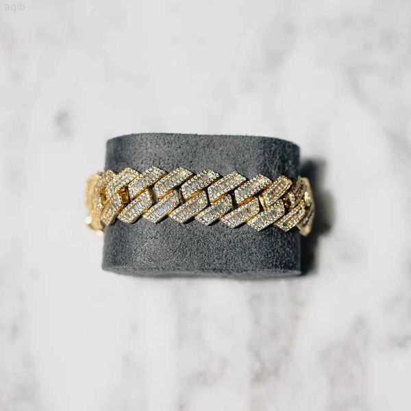 925 hip hop jewelry luxury cuban link chain moissanite baguette cuban bracelet, Silver
925 hip hop jewelry luxury cuban link chain moissanite baguette cuban bracelet, Silver