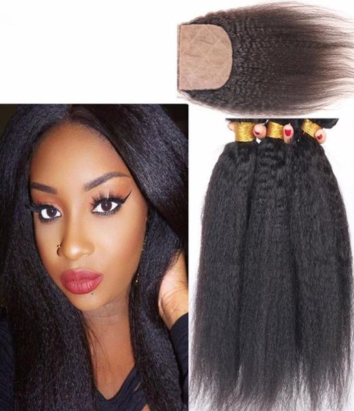 virgin brazilian kinky straight 3bundles with 4x4 silk base closure 4pcs lot italian coarse yaki silk closure with virgin hair6544816, Black
virgin brazilian kinky straight 3bundles with 4x4 silk base closure 4pcs lot italian coarse yaki silk closure with virgin hair6544816, Black